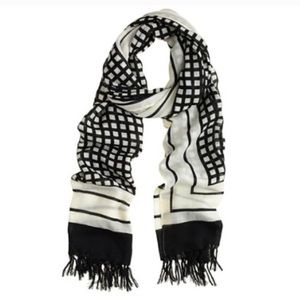 J.Crew Wool Grid Scarf